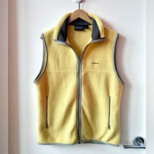 Vintage Patagonia Synchilla Vest Yellow and Gray Fleece